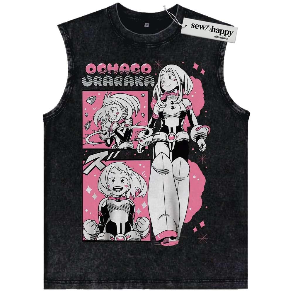 Wash Tank Top Ochaco Uraraka Tank Top, Uravity Tank Top, MHA Tank Top, Anime Tank Top, Vintage Tank Top