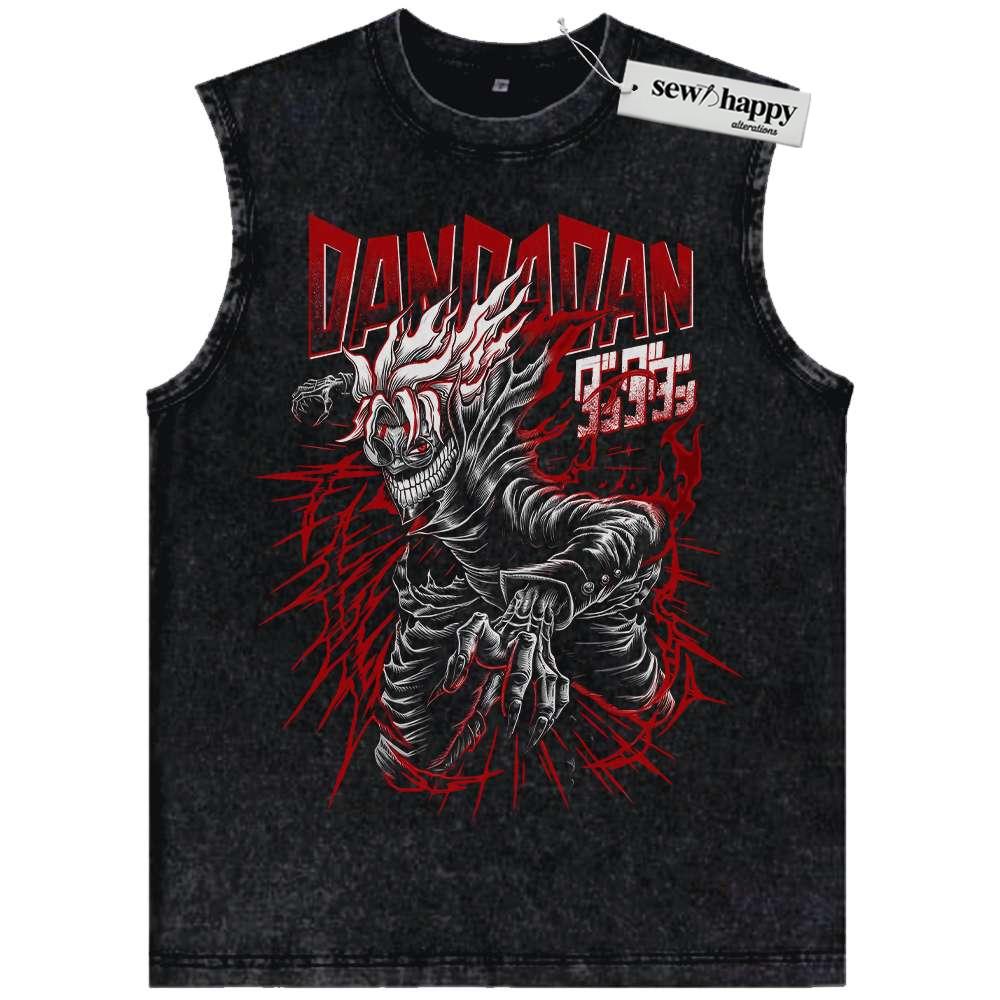 Wash Tank Top Okarun Tank Top, Dandadan Tank Top, Anime Tank Top, Vintage Tank Top