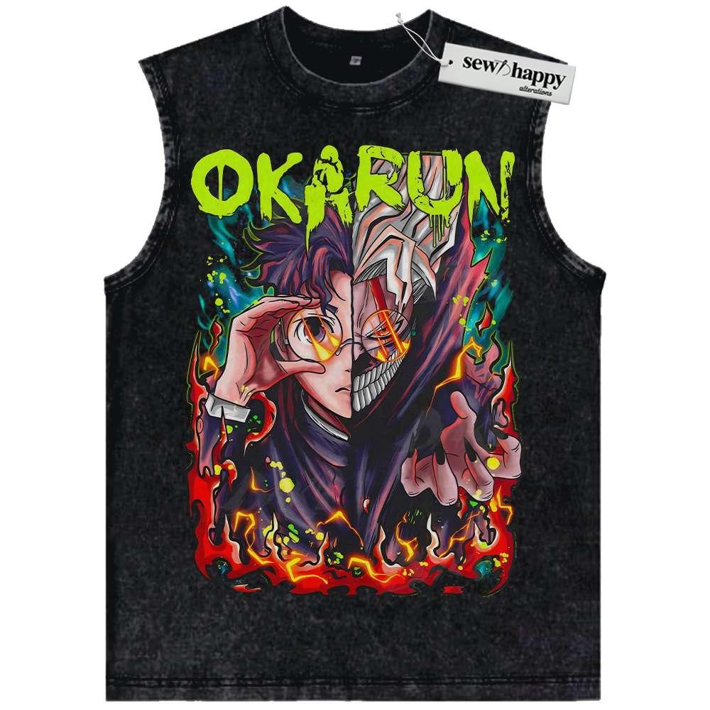 Wash Tank Top Okarun Tank Top, Ken Takakura Tank Top, Dandadan Tank Top, Anime Tank Top, Vintage Tank Top
