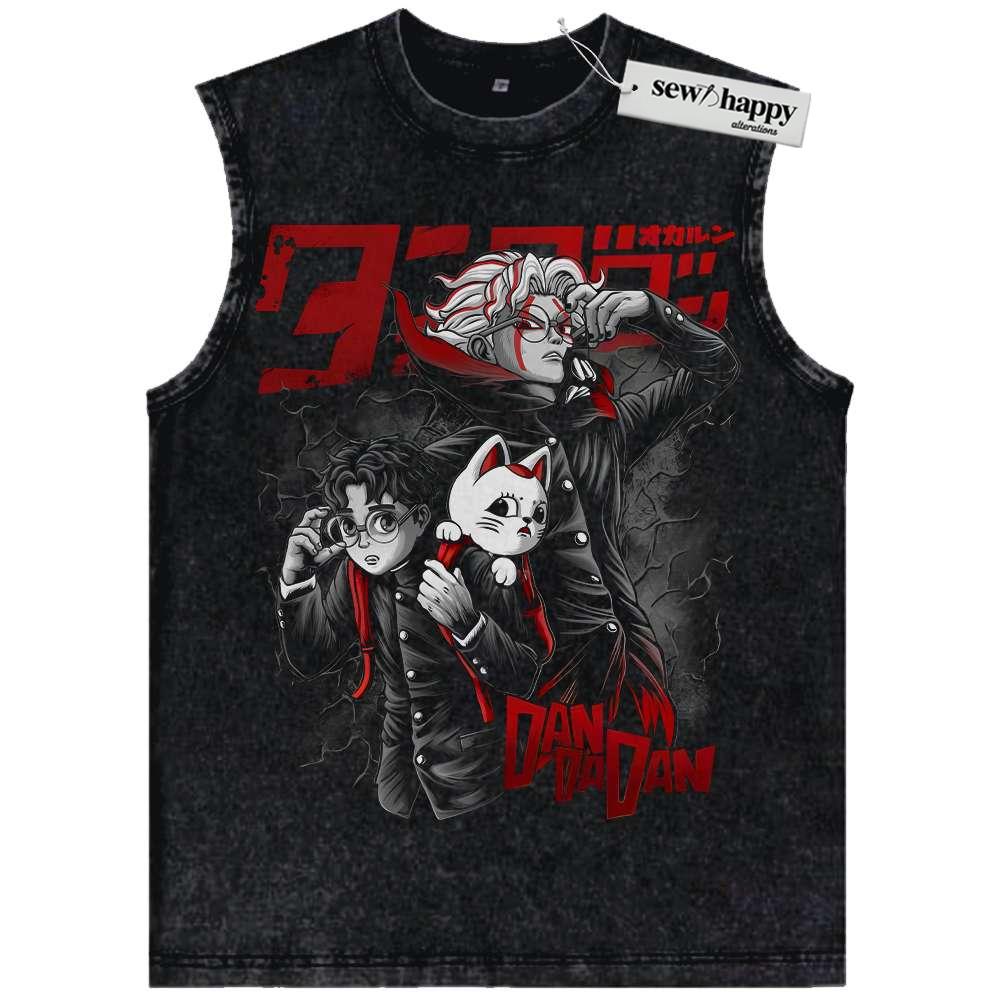 Wash Tank Top Okarun Tank Top, Ken Takakura Tank Top, Turbo Granny Tank Top, Dandadan Tank Top, Anime Tank Top, Vintage Tank Top
