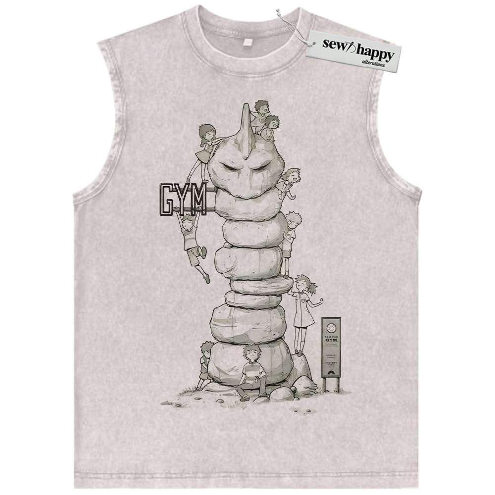 Wash Tank Top Onix Tank Top, Pokemon Tank Top, Anime Tank Top, Vintage Tank Top