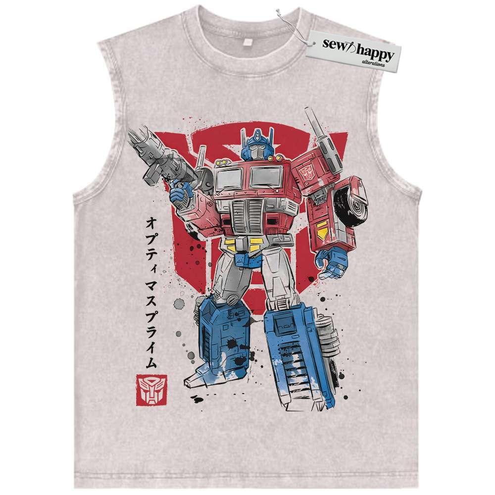 Wash Tank Top Optimus Prime Tank Top, Transformers Tank Top, Movie Tank Top, Vintage Tank Top