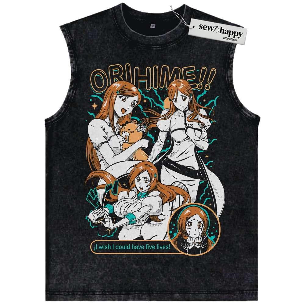 Wash Tank Top Orihime Inoue Tank Top, Bleach Tank Top, Anime Tank Top, Vintage Tank Top