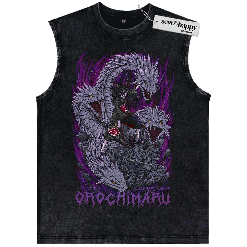 Wash Tank Top Orochimaru Tank Top, Naruto Tank Top, Anime Tank Top, Vintage Tank Top