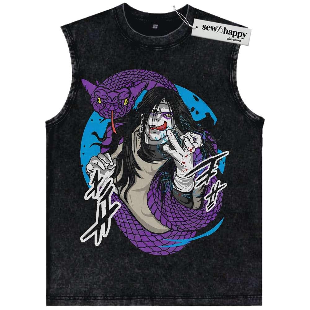Wash Tank Top Orochimaru Tank Top, Naruto Tank Top, Anime Tank Top, Vintage Tank Top