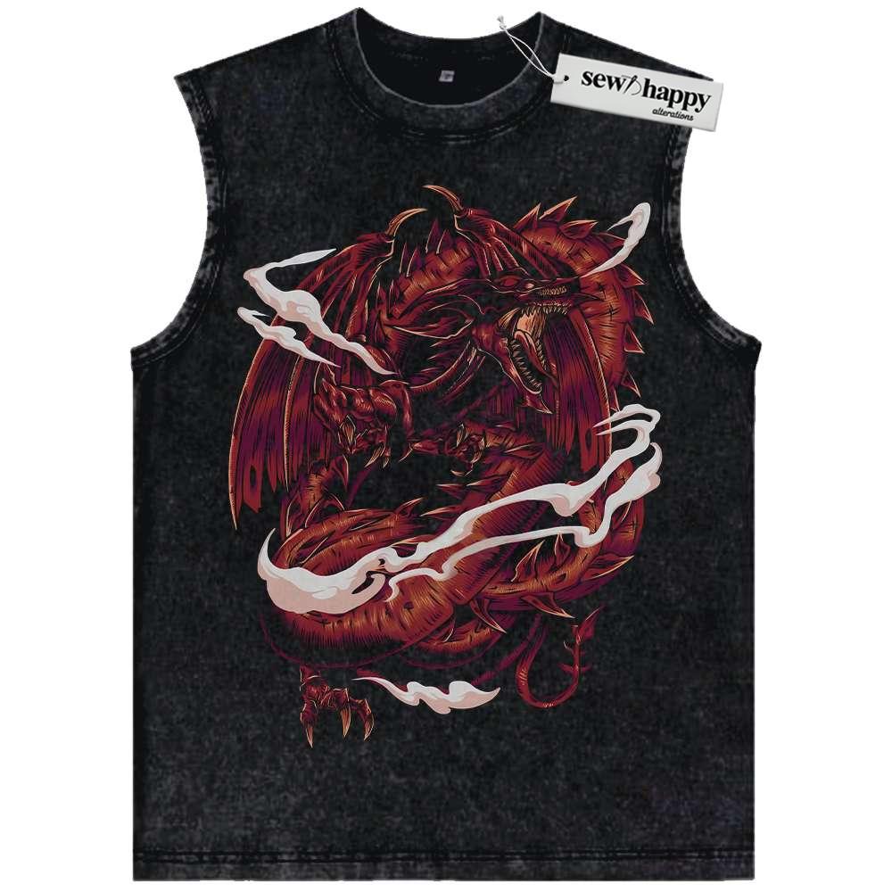 Wash Tank Top Osiris Tank Top, Slifer the Sky Dragon Tank Top, Anime Tank Top, Vintage Tank Top
