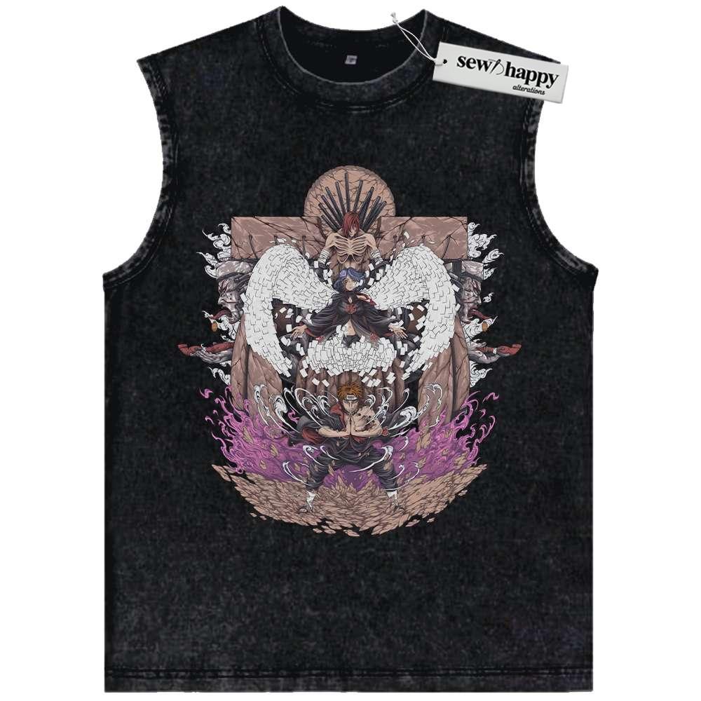 Wash Tank Top Pain – Nagato Uzumaki Tank Top, Naruto Tank Top, Anime Tank Top, Vintage Tank Top