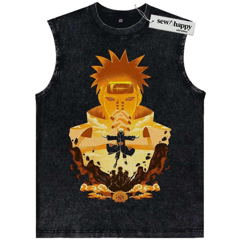 Wash Tank Top Pain – Nagato Uzumaki Tank Top, Naruto Tank Top, Anime Tank Top, Vintage Tank Top