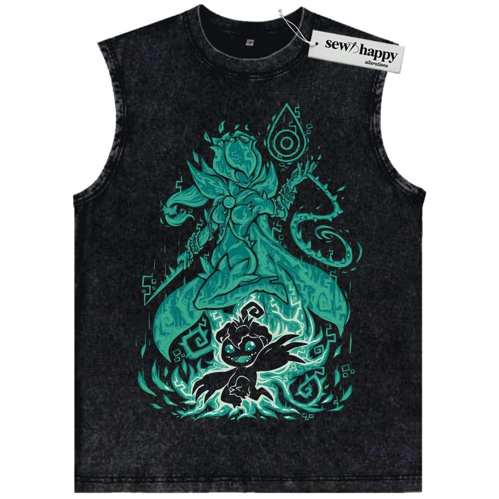 Wash Tank Top Palmon Tank Top, Digimon Adventure Tank Top, Anime Tank Top, Vintage Tank Top