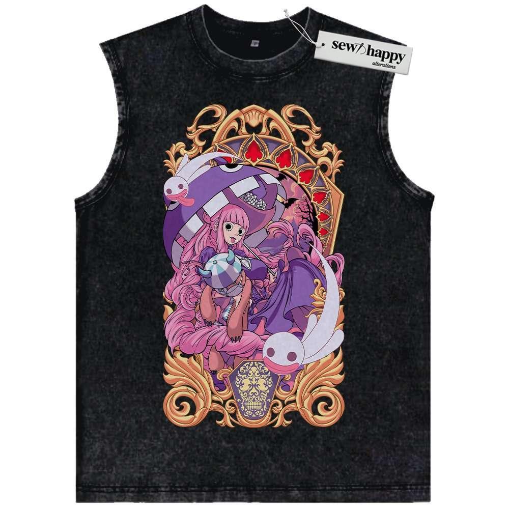Wash Tank Top Perona Tank Top, One Piece Tank Top, Anime Tank Top, Vintage Tank Top