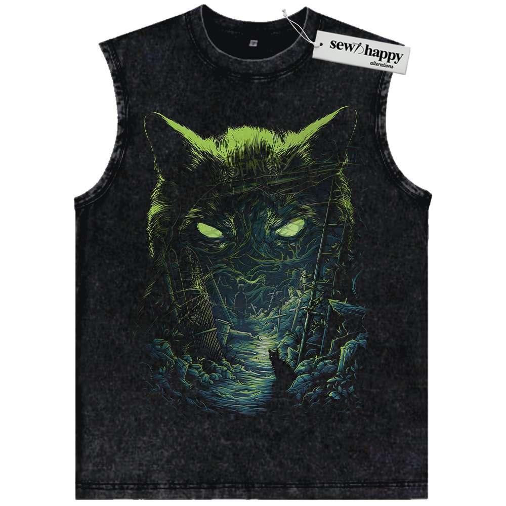 Wash Tank Top Pet Sematary Tank Top, Halloween Tank Top, Horror Tank Top, Vintage Tank Top