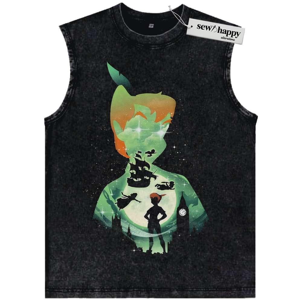 Wash Tank Top Peter Pan Tank Top, Animated Tank Top, Vintage Tank Top