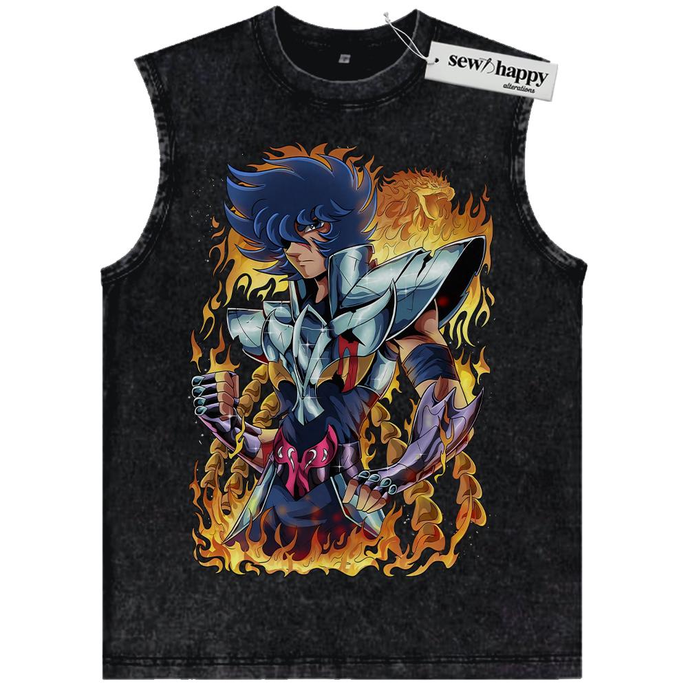 Wash Tank Top Phoenix Ikki Tank Top, Saint Seiya Tank Top, Anime Tank Top, Vintage Tank Top