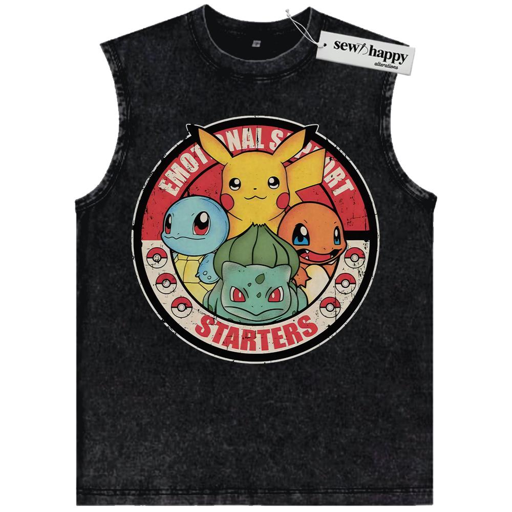 Wash Tank Top Pikachu Tank Top, Bulbasaur Tank Top, Squirtle Tank Top, Charmander Tank Top, Pokemon Tank Top, Anime Tank Top, Vintage Tank Top