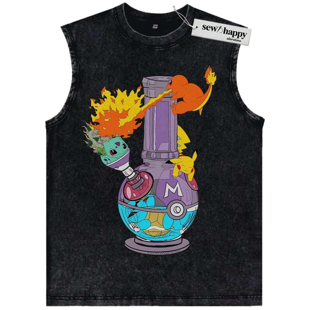 Wash Tank Top Pikachu Tank Top, Squirtle Tank Top, Charmander Tank Top, Bulbasaur Tank Top, Pokemon Tank Top, Anime Tank Top, Vintage Tank Top