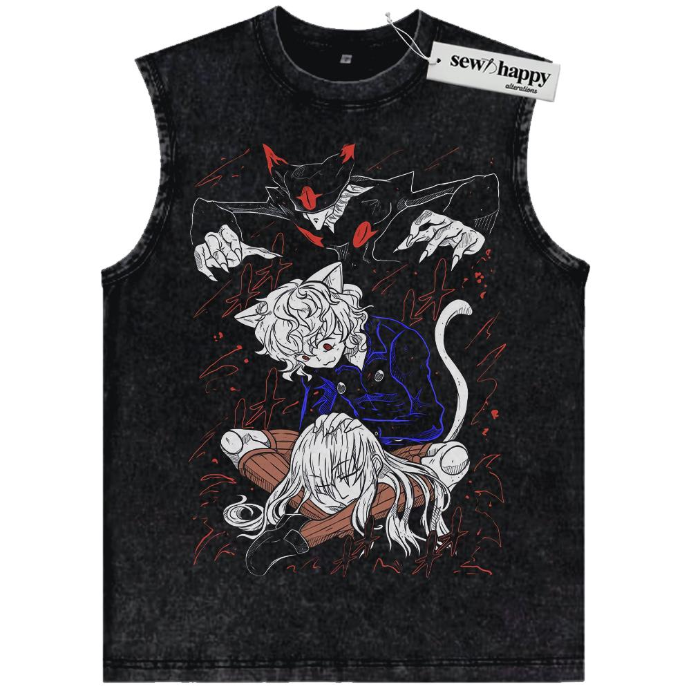Wash Tank Top Pitou shirt, Hunter x Hunter Tank Top, HxH Tank Top, Anime Tank Top, Vintage Tank Top