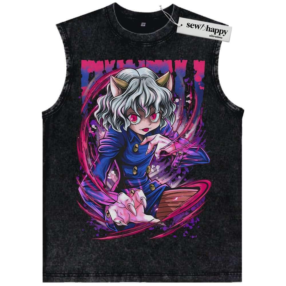 Wash Tank Top Pitou Tank Top, Hunter x Hunter Tank Top, HxH Tank Top, Anime Tank Top, Vintage Tank Top