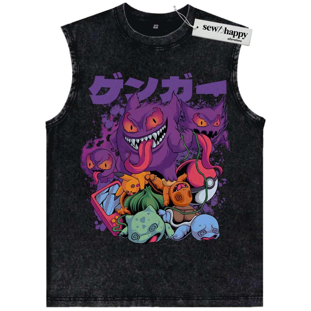 Wash Tank Top Pokemon Tank Top, Anime Tank Top, Vintage Tank Top