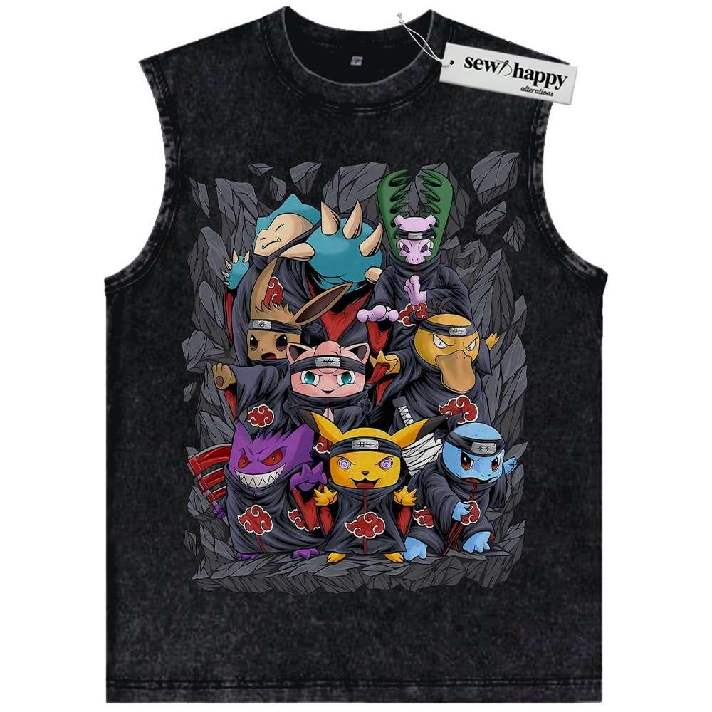 Wash Tank Top Pokemon Tank Top, Anime Tank Top, Vintage Tank Top