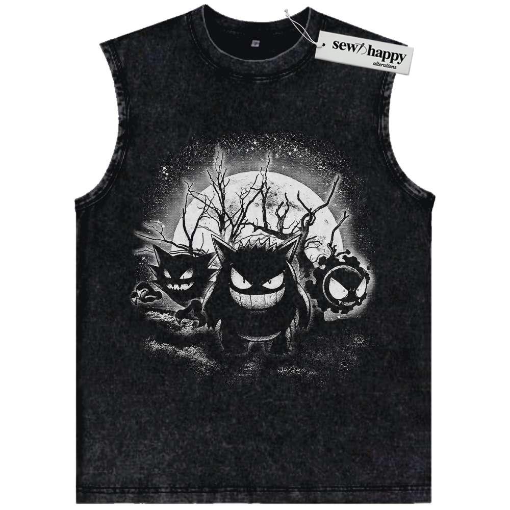 Wash Tank Top Pokemon Tank Top, Gengar Tank Top, Gatsly Tank Top, Haunter Tank Top, Anime Tank Top, Vintage Tank Top