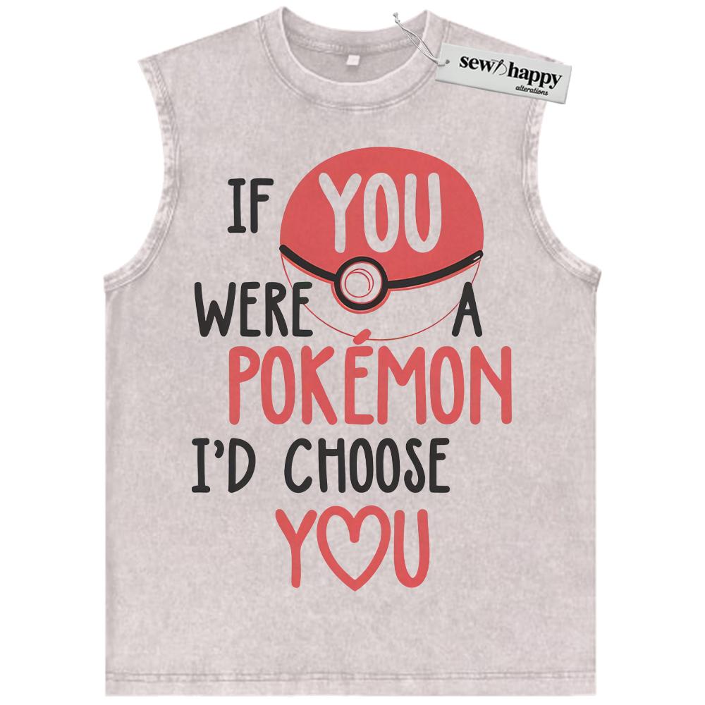 Wash Tank Top Pokemon Tank Top, PKM Tank Top, Valentine’s Day Tank Top, Anime Tank Top, Vintage Tank Top