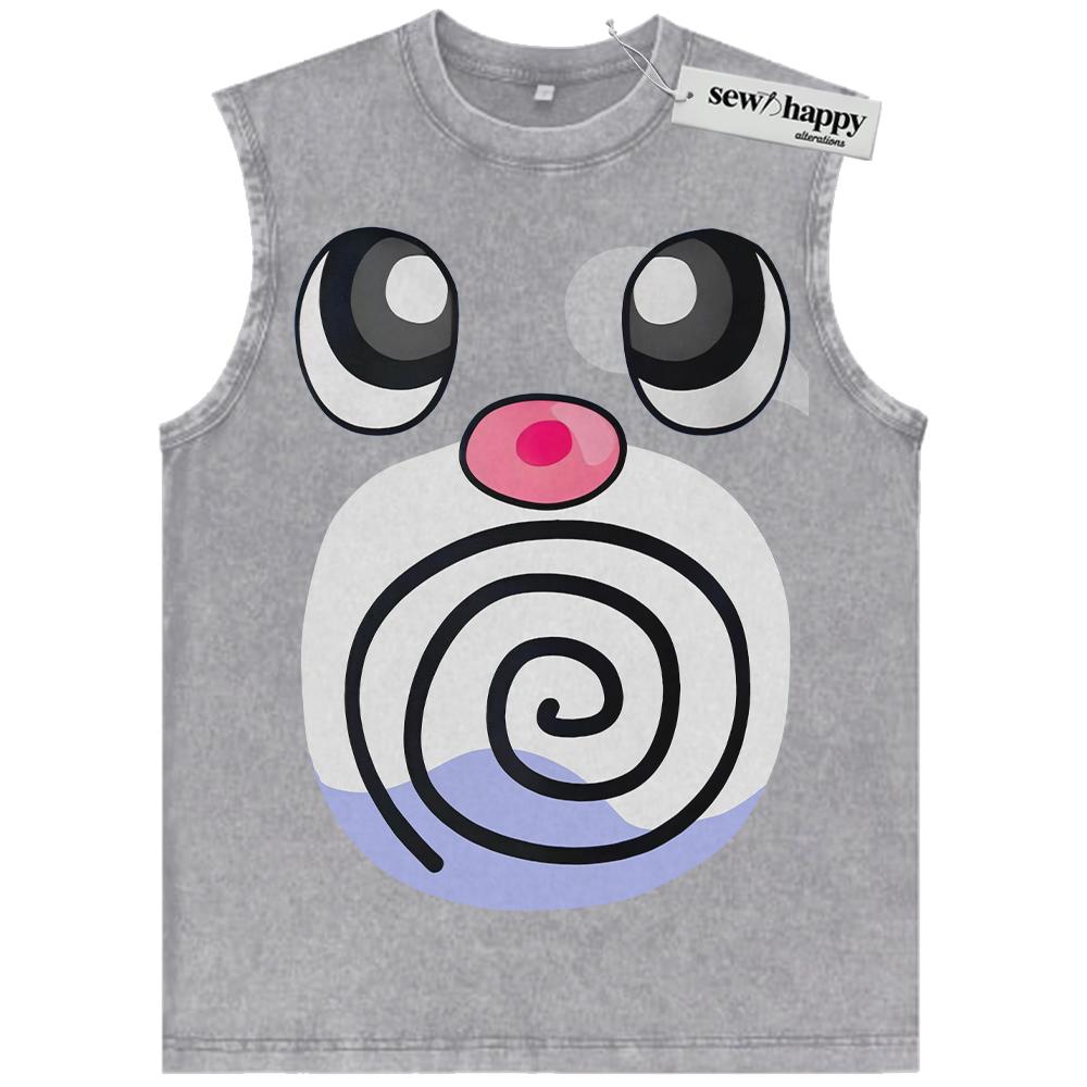 Wash Tank Top Poliwag Tank Top, Pokemon Tank Top, Anime Tank Top, Vintage Tank Top
