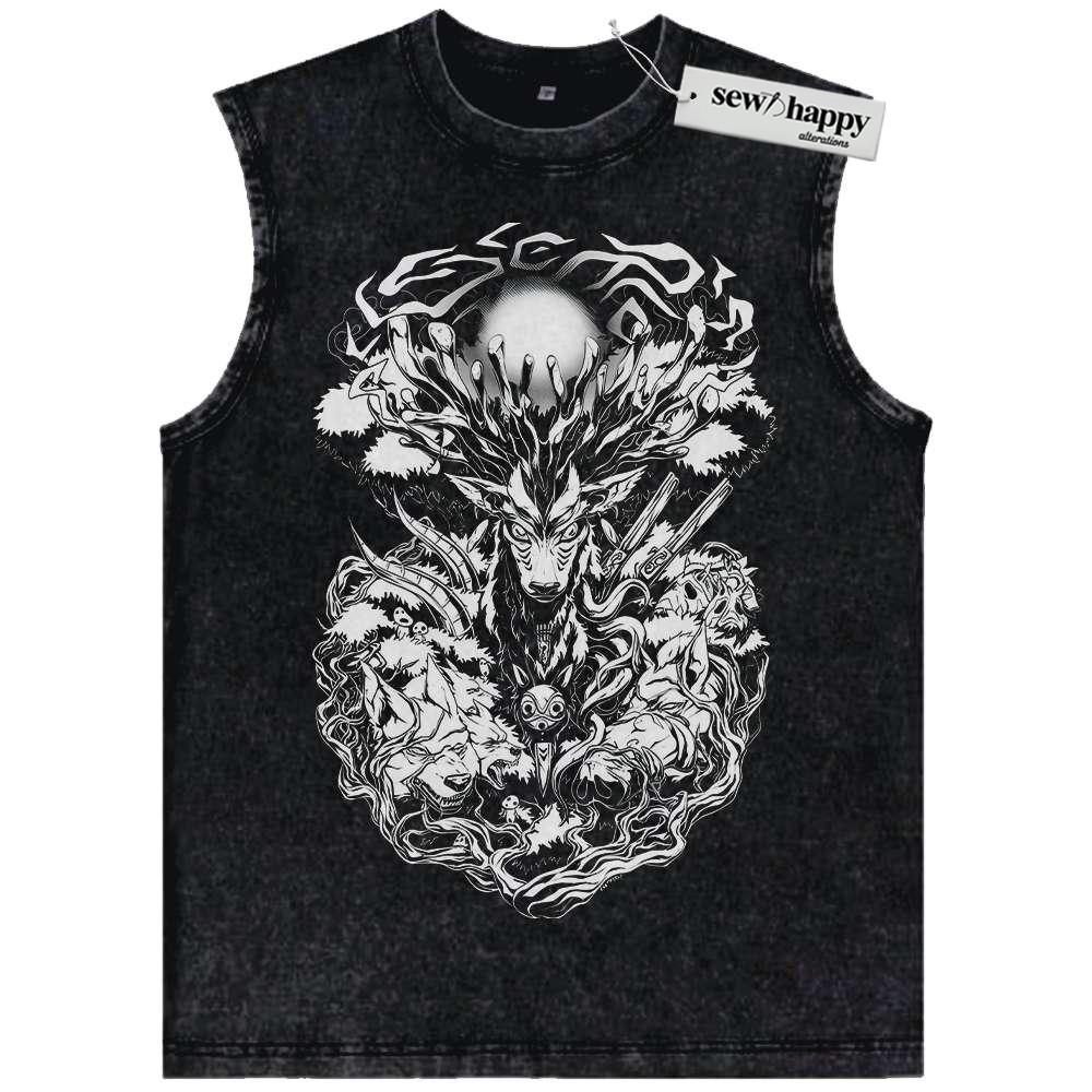 Wash Tank Top Princess Mononoke Tank Top, Studio Ghibli Tank Top, Anime Tank Top, Vintage Tank Top