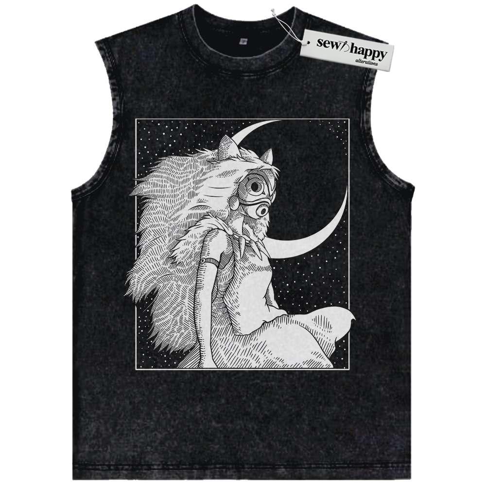 Wash Tank Top Princess Mononoke Tank Top, Studio Ghibli Tank Top, Anime Tank Top, Vintage Tank Top