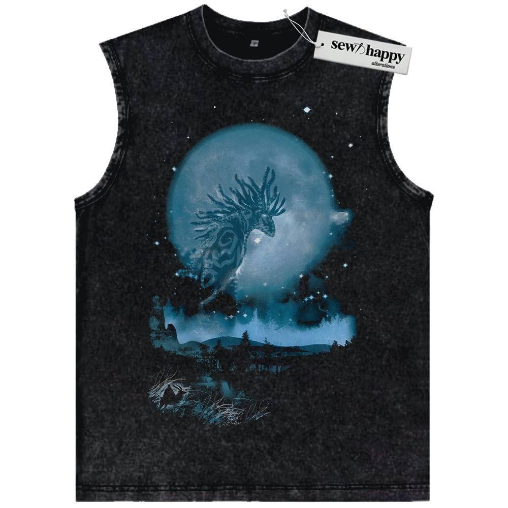 Wash Tank Top Princess Mononoke Tank Top, Studio Ghibli Tank Top, Anime Tank Top, Vintage Tank Top