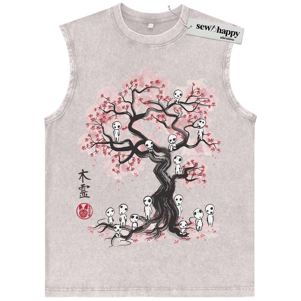 Wash Tank Top Princess Mononoke Tank Top, Studio Ghibli Tank Top, Anime Tank Top, Vintage Tank Top