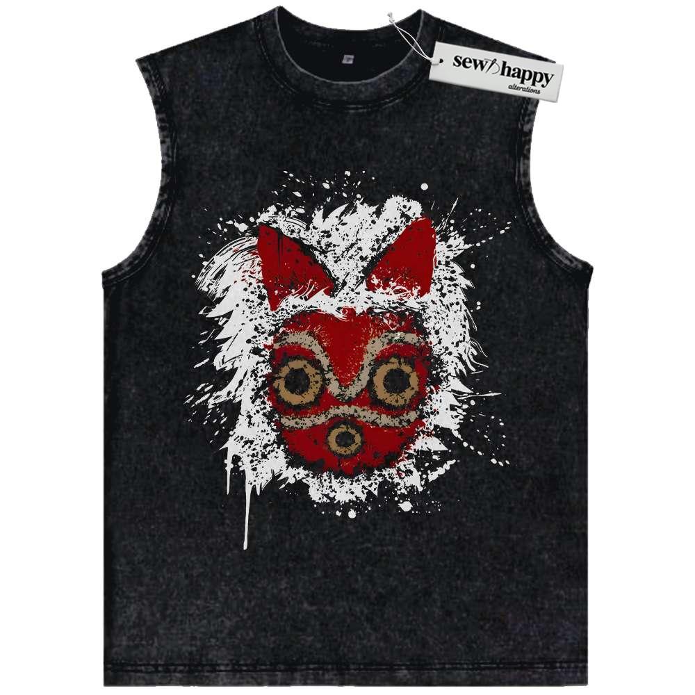 Wash Tank Top Princess Mononoke Tank Top, Studio Ghibli Tank Top, Anime Tank Top, Vintage Tank Top