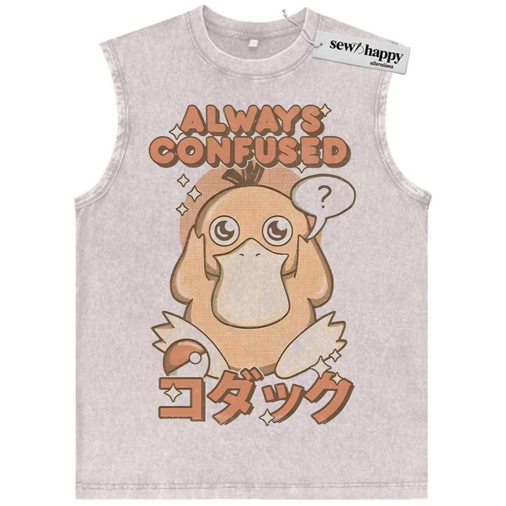 Wash Tank Top Psyduck Tank Top, Pokemon Tank Top, Anime Tank Top, Vintage Tank Top