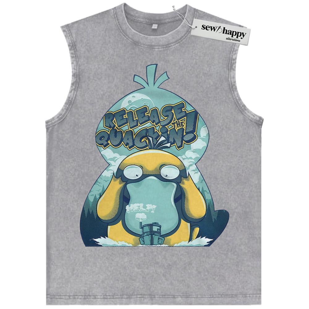 Wash Tank Top Psyduck Tank Top, Pokemon Tank Top, PKM Tank Top, Anime Tank Top, Vintage Tank Top