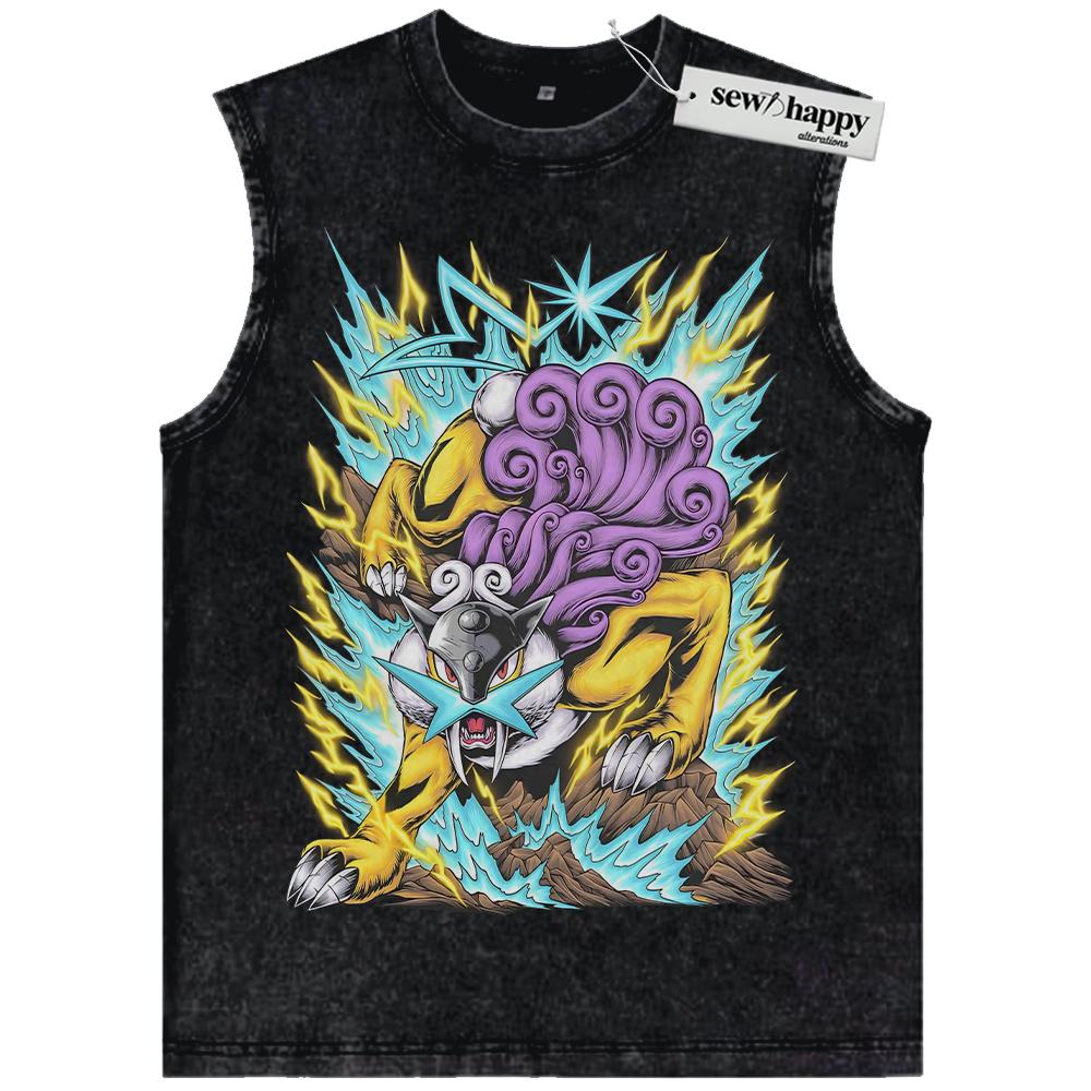 Wash Tank Top Raikou Tank Top, Anime Tank Top, Vintage Tank Top