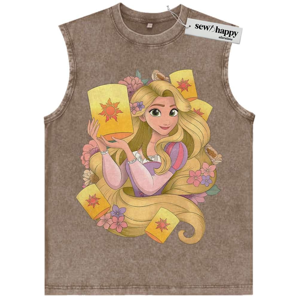 Wash Tank Top Rapunzel Tank Top, Tangled Tank Top, Animated Tank Top, Vintage Tank Top