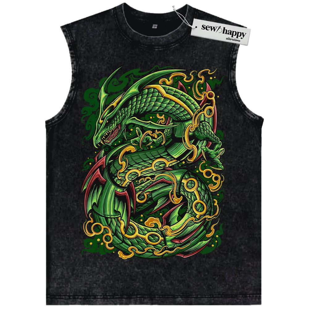 Wash Tank Top Rayquaza Tank Top, Pokemon Tank Top, Anime Tank Top, Vintage Tank Top