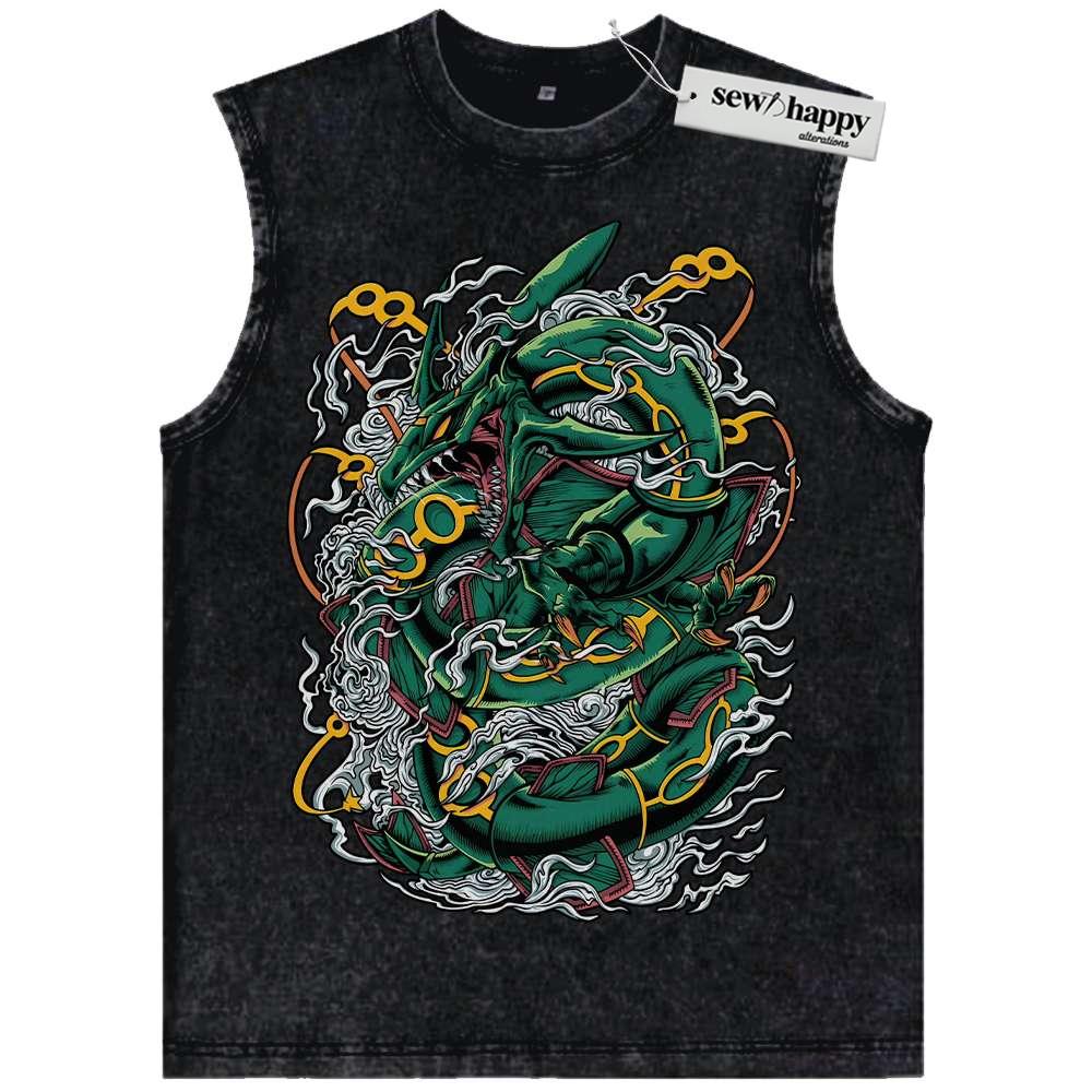 Wash Tank Top Rayquaza Tank Top, Pokemon Tank Top, Anime Tank Top, Vintage Tank Top