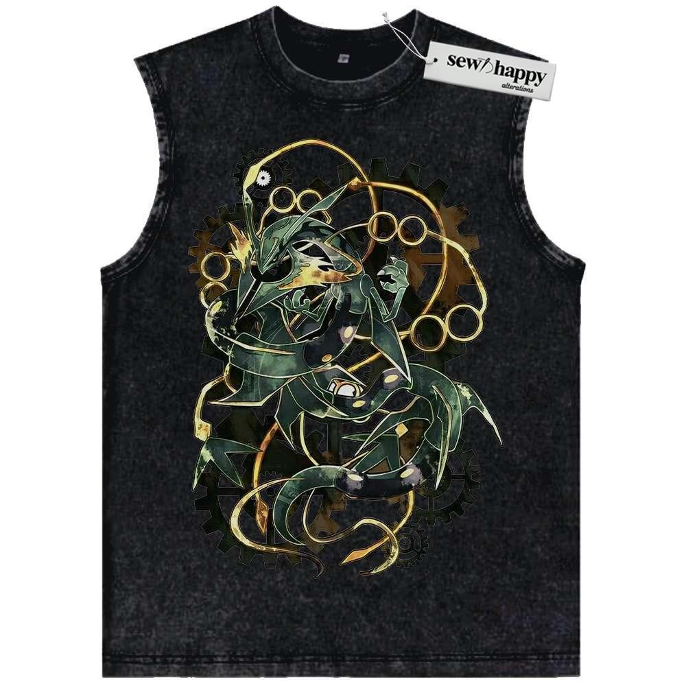 Wash Tank Top Rayquaza Tank Top, Pokemon Tank Top, Anime Tank Top, Vintage Tank Top