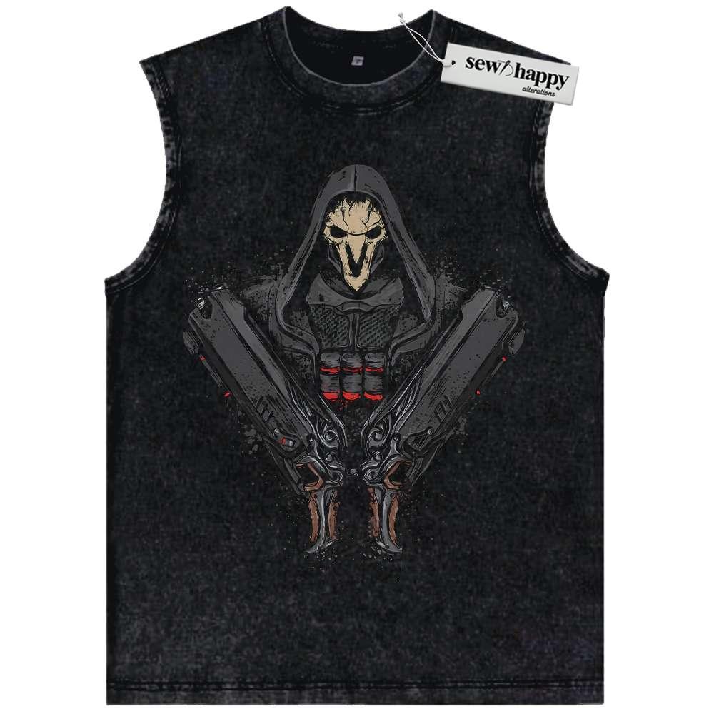 Wash Tank Top Reaper Tank Top, Overwatch Tank Top, Game Tank Top, Vintage Tank Top