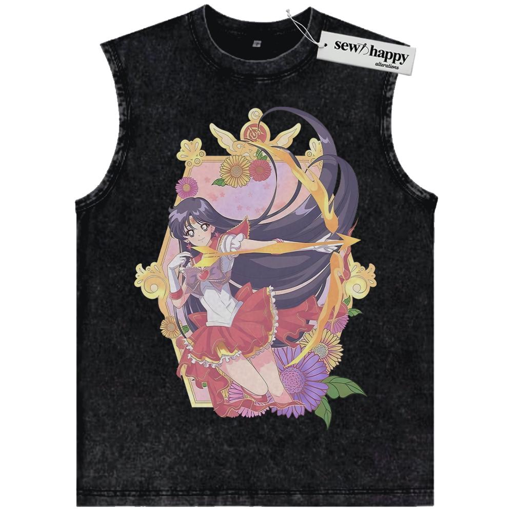 Wash Tank Top Rei Hino Tank Top, Sailor Mars Tank Top, Sailor Moon Tank Top, Anime Tank Top, Vintage Tank Top