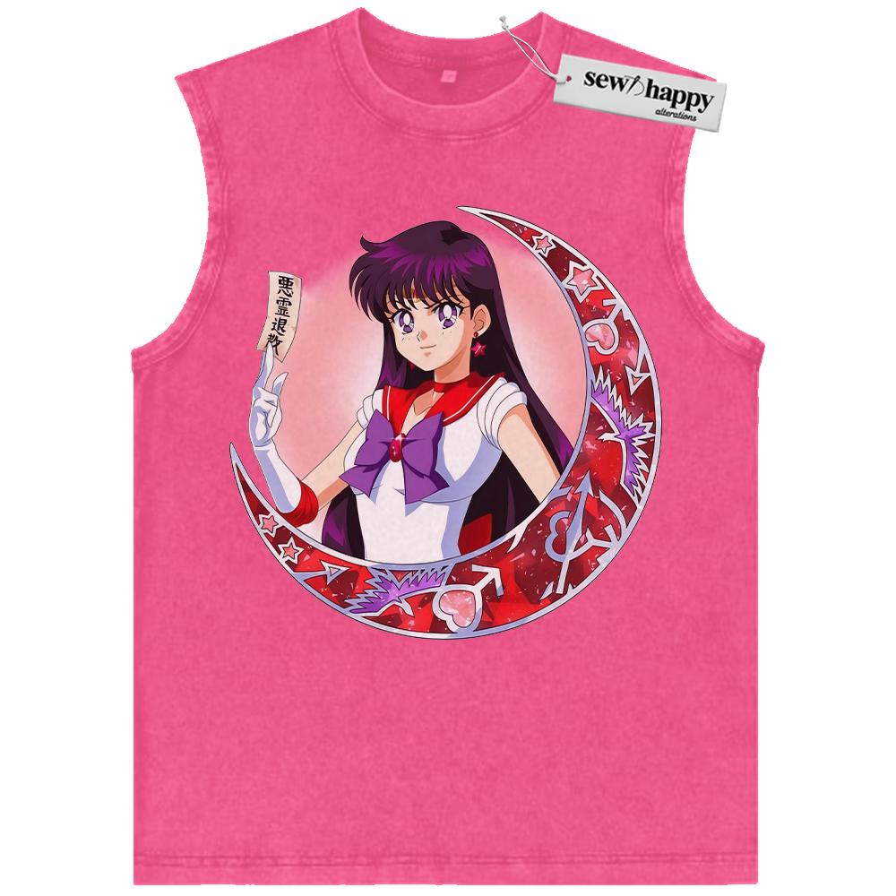 Wash Tank Top Rei Hino Tank Top, Sailor Mars Tank Top, Sailor Moon Tank Top, Anime Tank Top, Vintage Tank Top