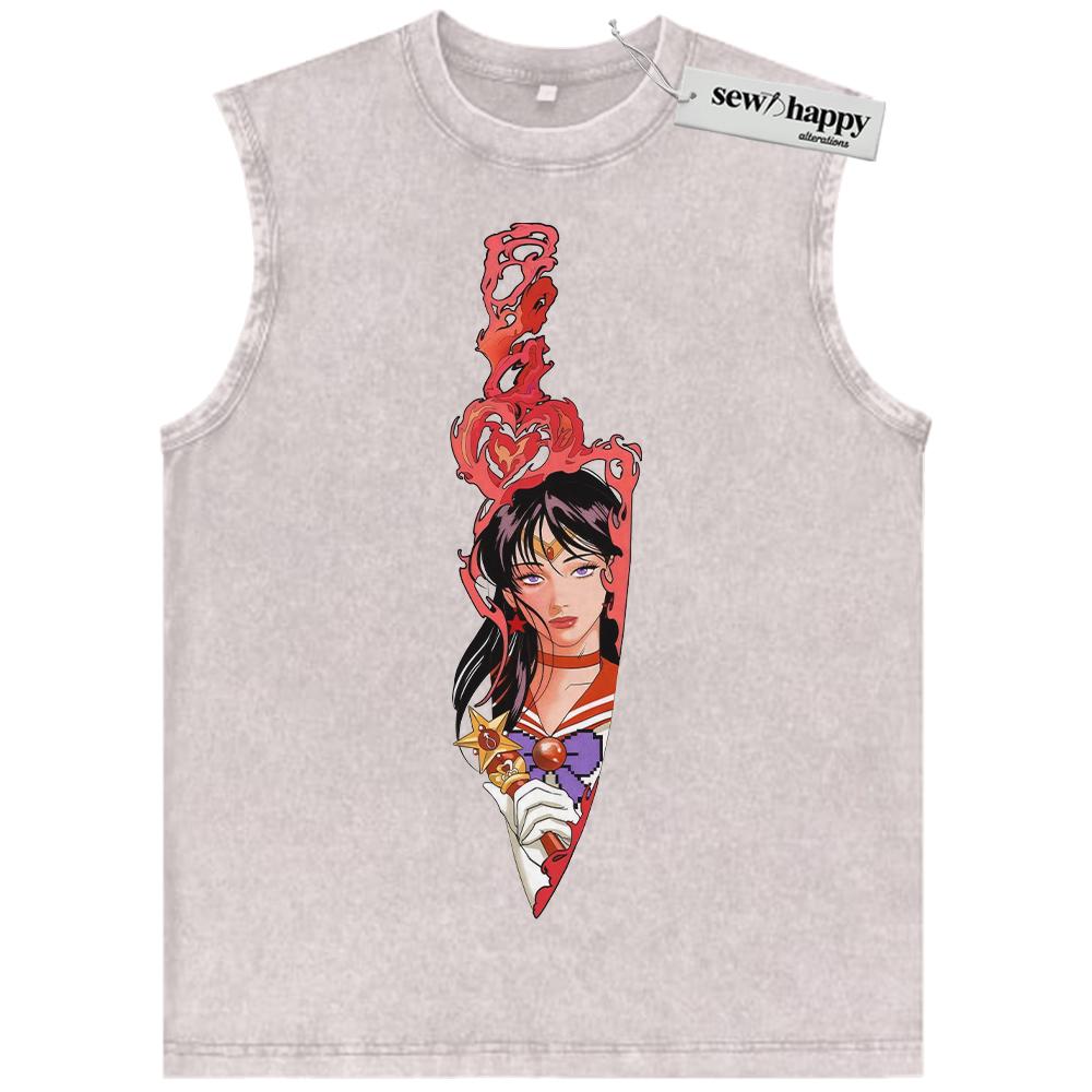 Wash Tank Top Rei Hino Tank Top, Sailor Mars Tank Top, Sailor Moon Tank Top, Anime Tank Top, Vintage Tank Top