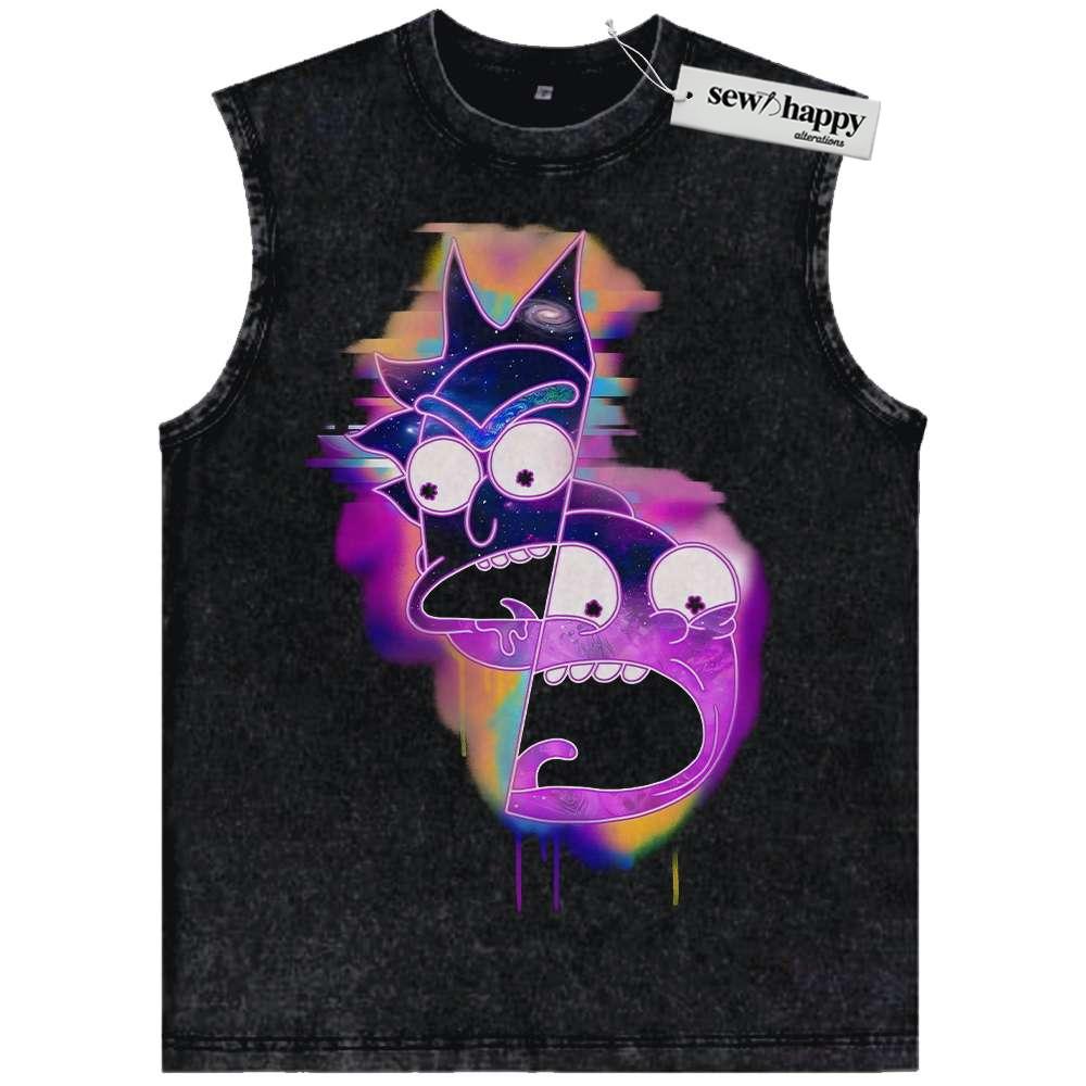 Wash Tank Top Rick and Morty Tank Top, Animated Tank Top, Vintage Tank Top