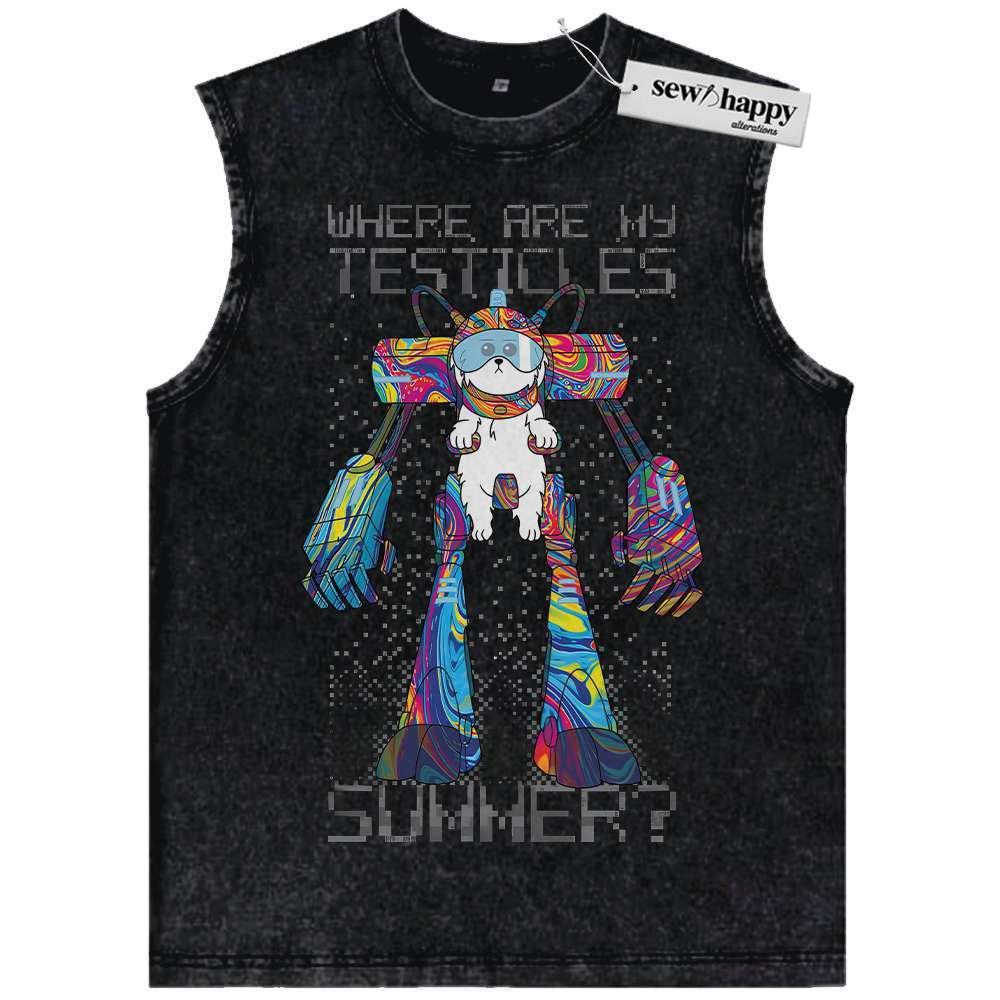 Wash Tank Top Rick and Morty Tank Top, Animated Tank Top, Vintage Tank Top