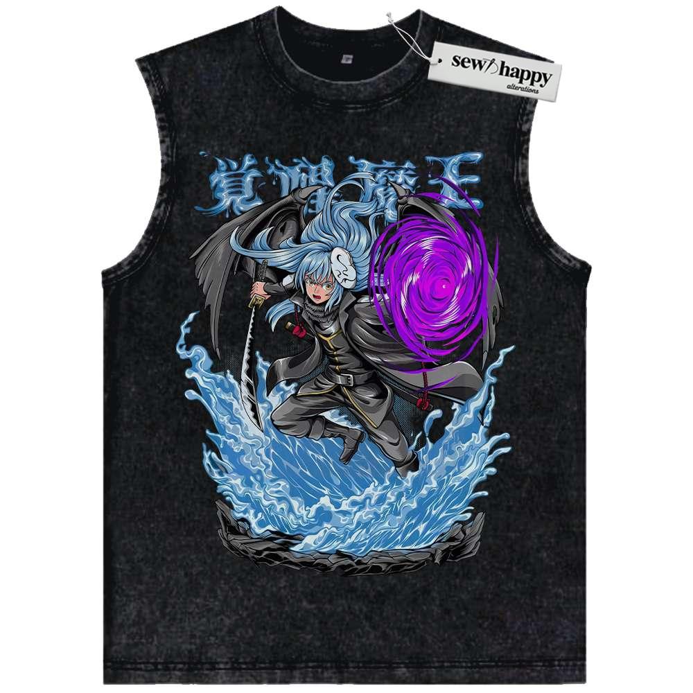 Wash Tank Top Rimuru Tempest Tank Top, That Time I Got Reincarnated as a Slime Tank Top, Anime Tank Top, Vintage Tank Top