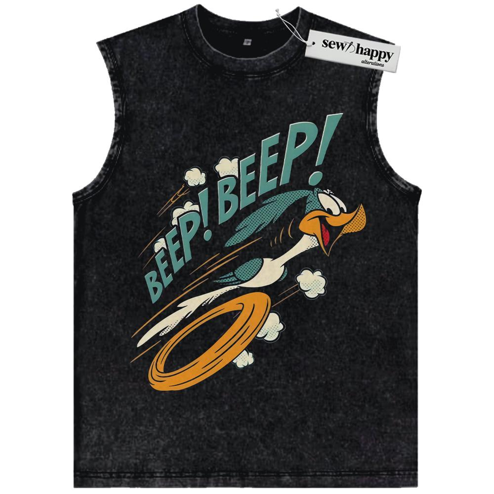 Wash Tank Top Road Runner Tank Top, Looney Tunes Tank Top, Animated Tank Top, Vintage Tank Top