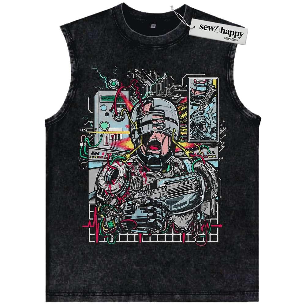 Wash Tank Top RoboCop Tank Top, Movie Tank Top, Vintage Tank Top