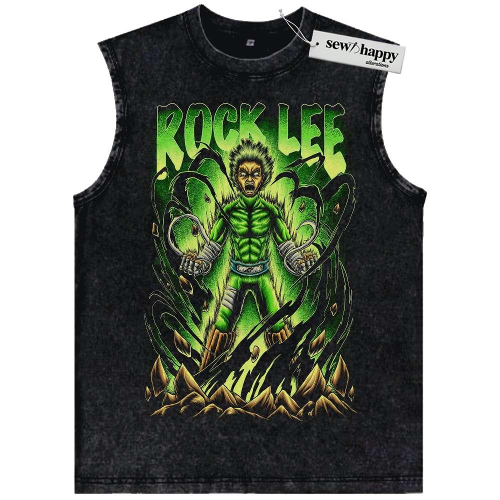 Wash Tank Top Rock Lee Tank Top, Naruto Tank Top, Anime Tank Top, Vintage Tank Top