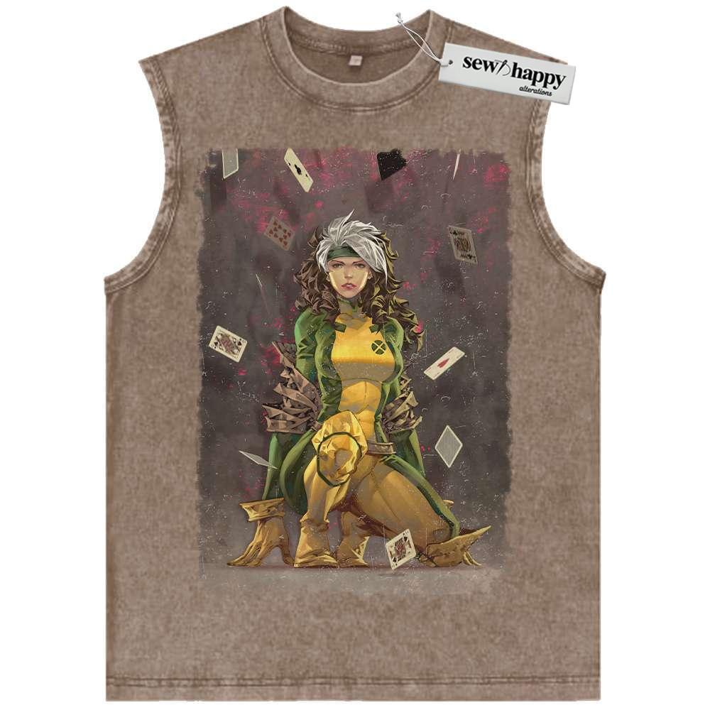 Wash Tank Top Rogue Tank Top, X-Men Tank Top, Marvel Comics Tank Top, Vintage Tank Top