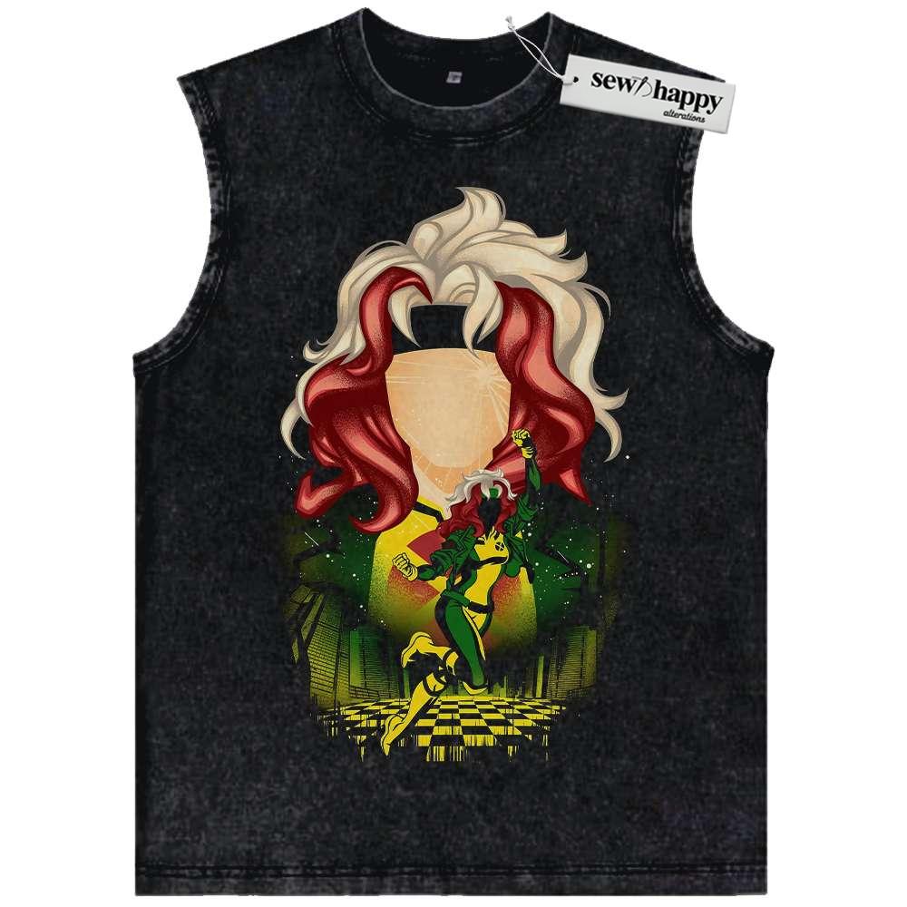 Wash Tank Top Rogue Tank Top, X-Men Tank Top, Marvel Comics Tank Top, Vintage Tank Top